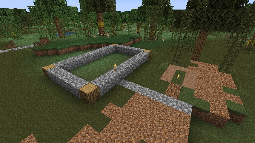 犬小屋付き民家を作る 前編 マインクラフトてんやわんや開拓記