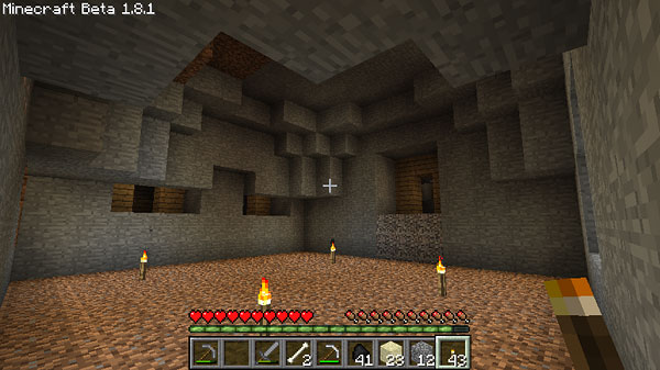 初の地下廃坑 マインクラフトてんやわんや開拓記