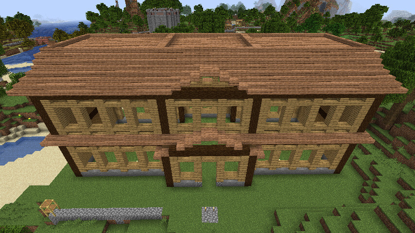 木製校舎の学校を作る 1 マインクラフトてんやわんや開拓記