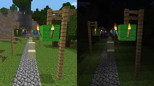 北の大陸の街灯で悩む マインクラフトてんやわんや開拓記