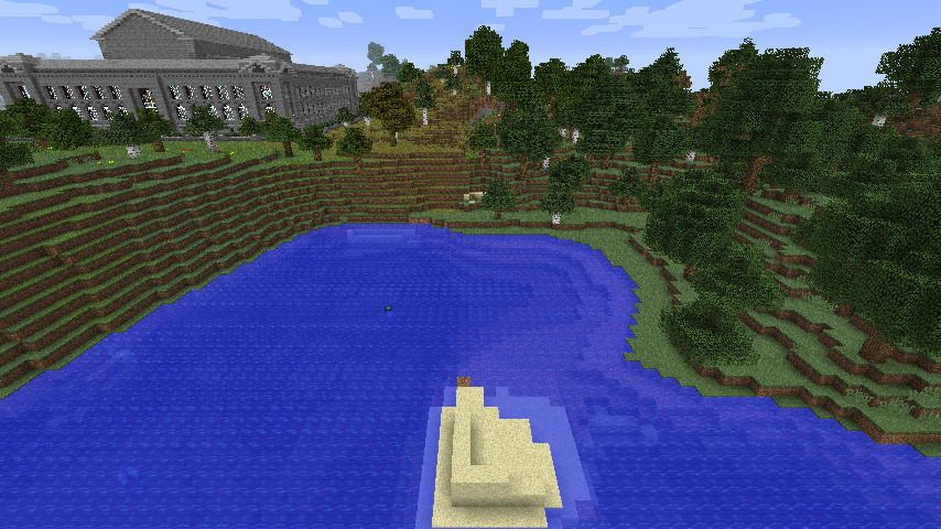 南大陸でバージョンの壁を造地 マインクラフトてんやわんや開拓記