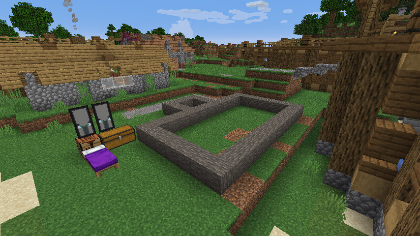 ピラミッド区の小島に店舗を追加 マインクラフトてんやわんや開拓記