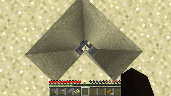 ピラミッドを探しに新天地に マインクラフトてんやわんや開拓記