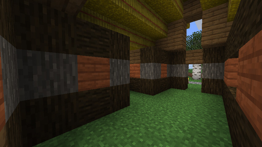 久しぶりに藁ぶき屋根の家を作る マインクラフトてんやわんや開拓記