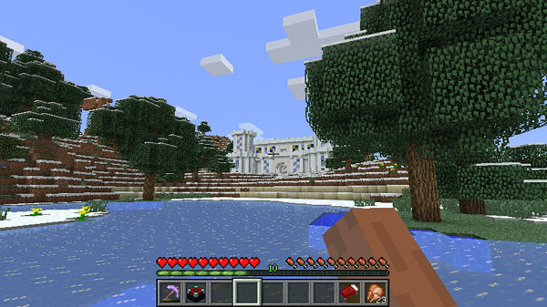雪の城の周りを整える マインクラフトてんやわんや開拓記