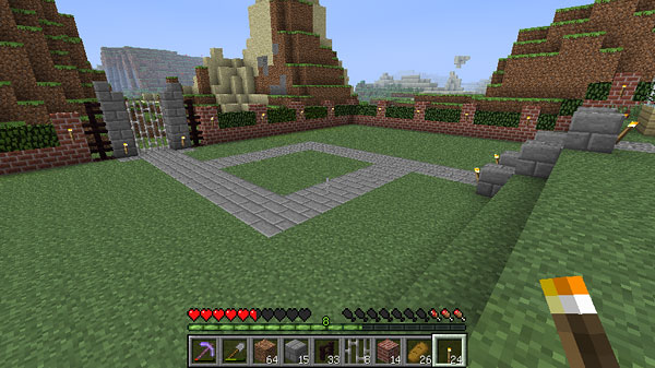 怪しくない館の庭を作る マインクラフトてんやわんや開拓記