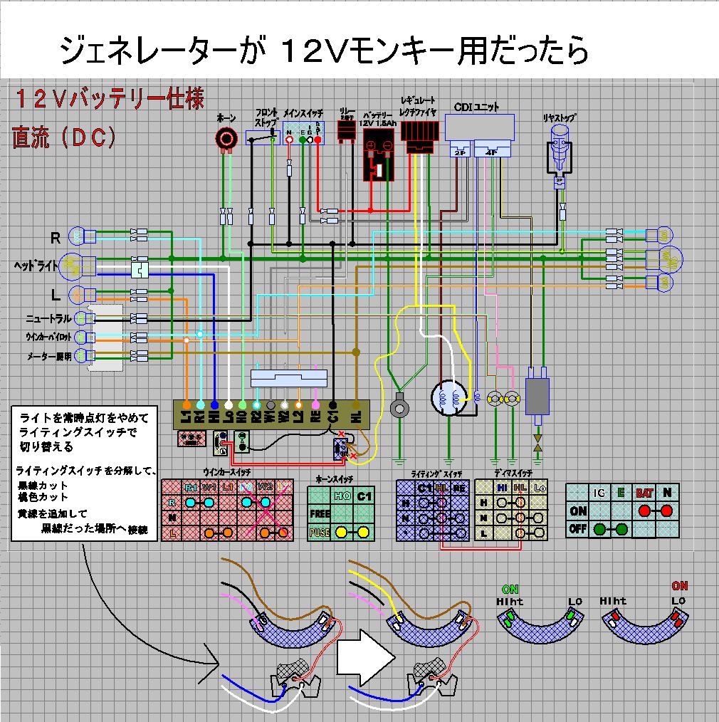 255 モンキーｒ 配線図を改造 Zoomer4のブログ