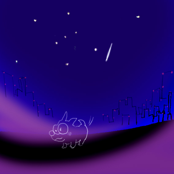 オリオン座流星群のよる