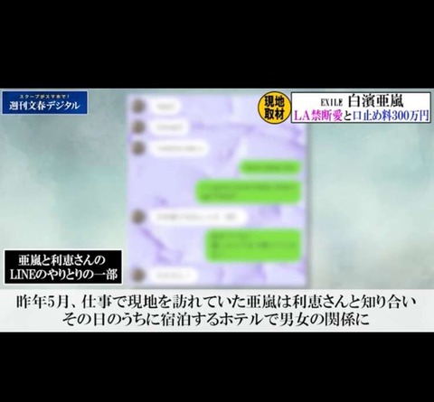 白濱亜嵐 峯岸みなみ 証拠写真 (1)