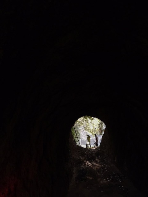 トンネル ライトの光