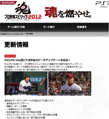 プロ野球スピリッツ12 旧パワめも