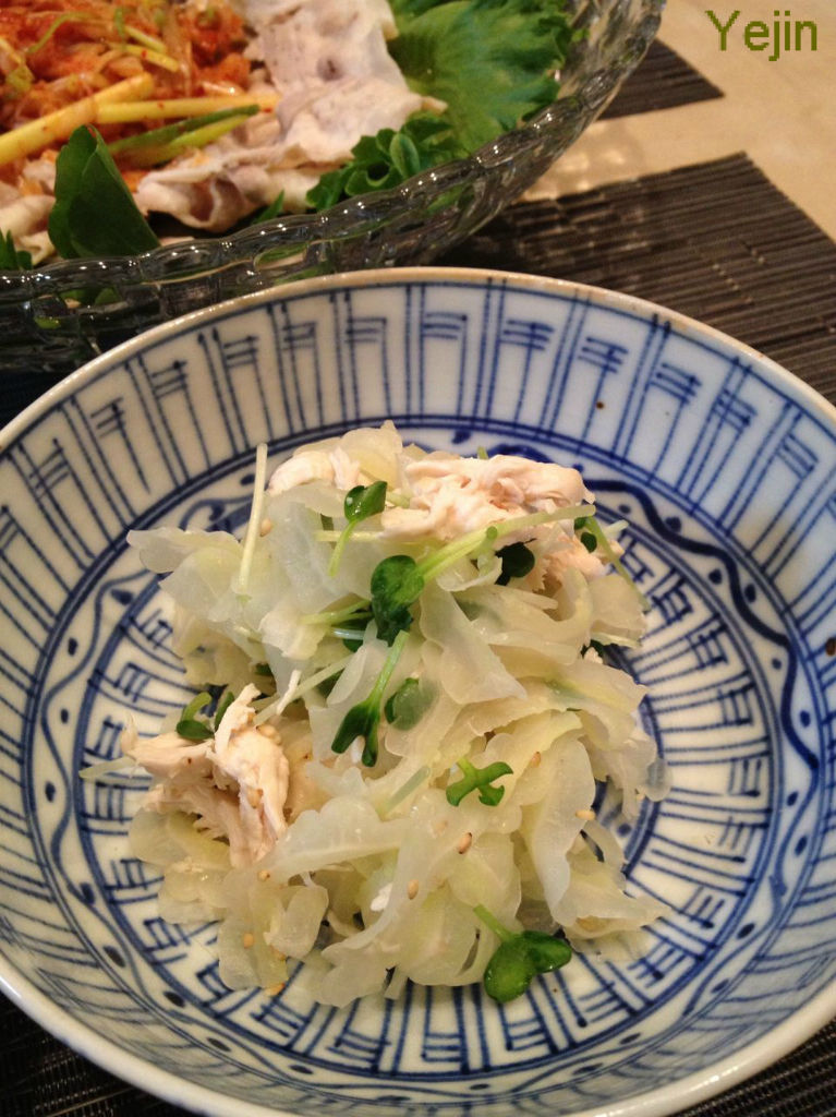 キムチと葱ソースの冷しゃぶ 白ゴーヤの和物 2色なすの蒸しサラダ イェジンさんち 예진의 엄마 손 キムチと葱ソースの冷しゃぶ 白ゴーヤの和物 2色なすの蒸しサラダ イェジンさんち 예진의 엄마 손
