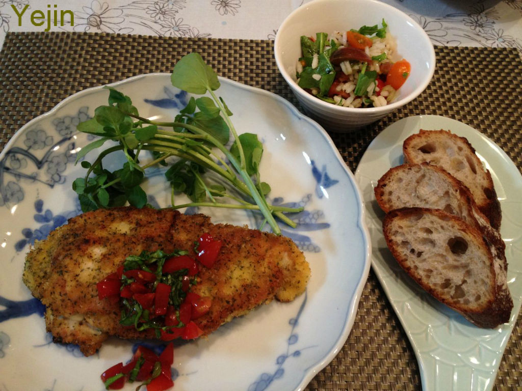 ホエーに漬け込んで チーズカツレツ と お米のサラダ イェジンさんち 예진의 엄마 손
