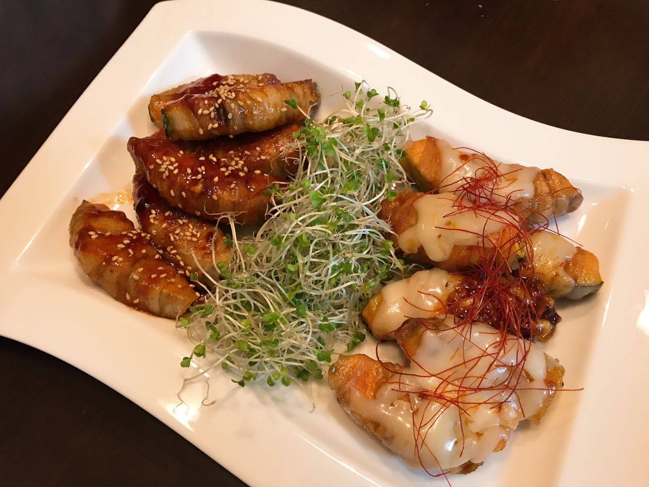 今日はチーズとろりんちょでふた味 かぼちゃの甘辛コチュだれ 豚バラロール イェジンさんち 예진의 엄마 손