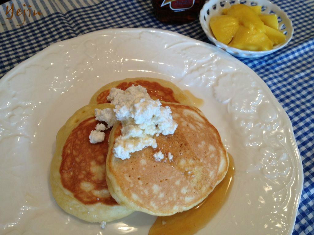 カッテージチーズ入りパンケーキ イェジンさんち 예진의 엄마 손