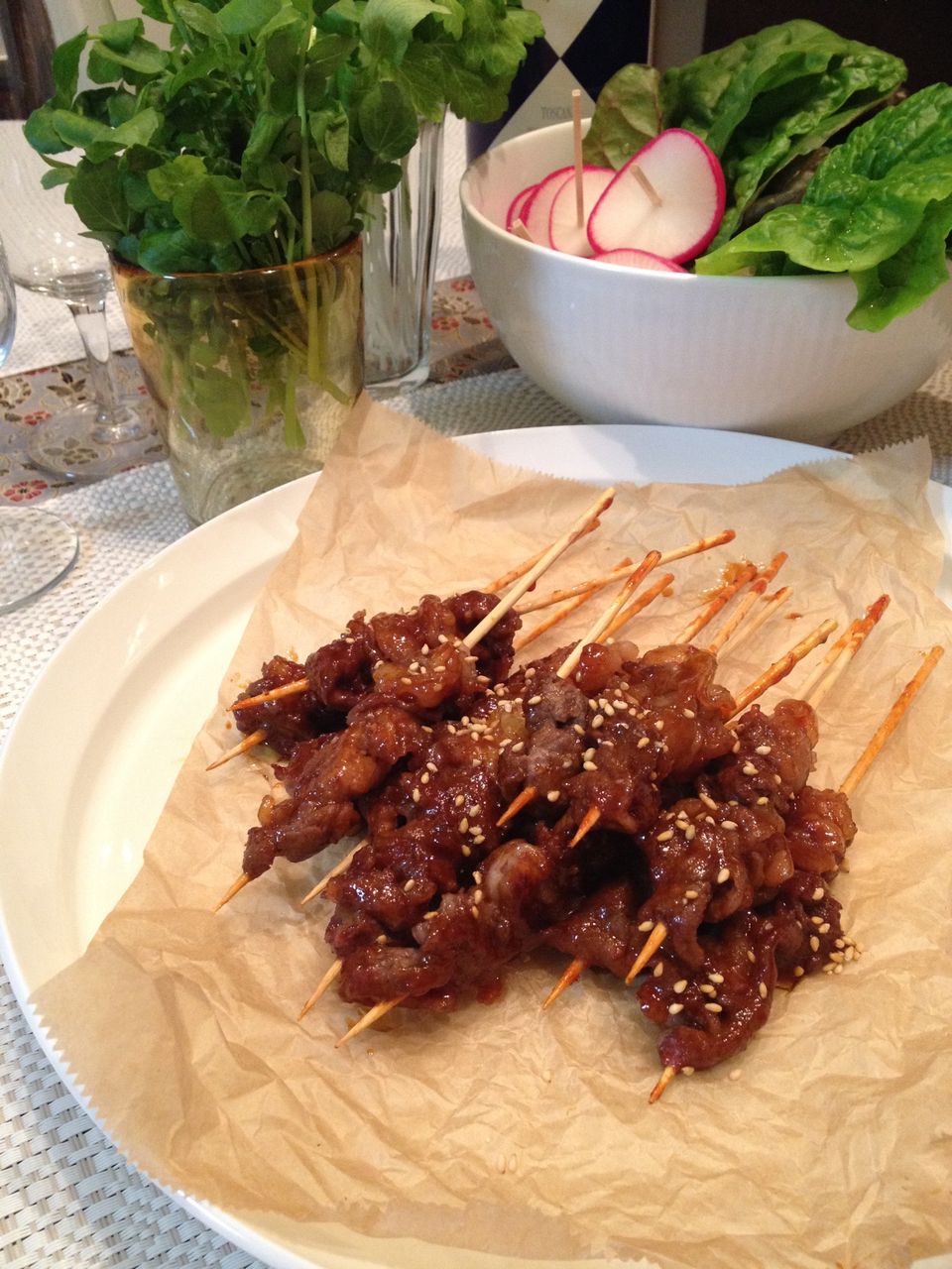 甘辛たれで串焼きが楽しい!韓国風 牛肉のサテ【スパイス大使】 : イェジンさんち ~예진의 엄마 손~
