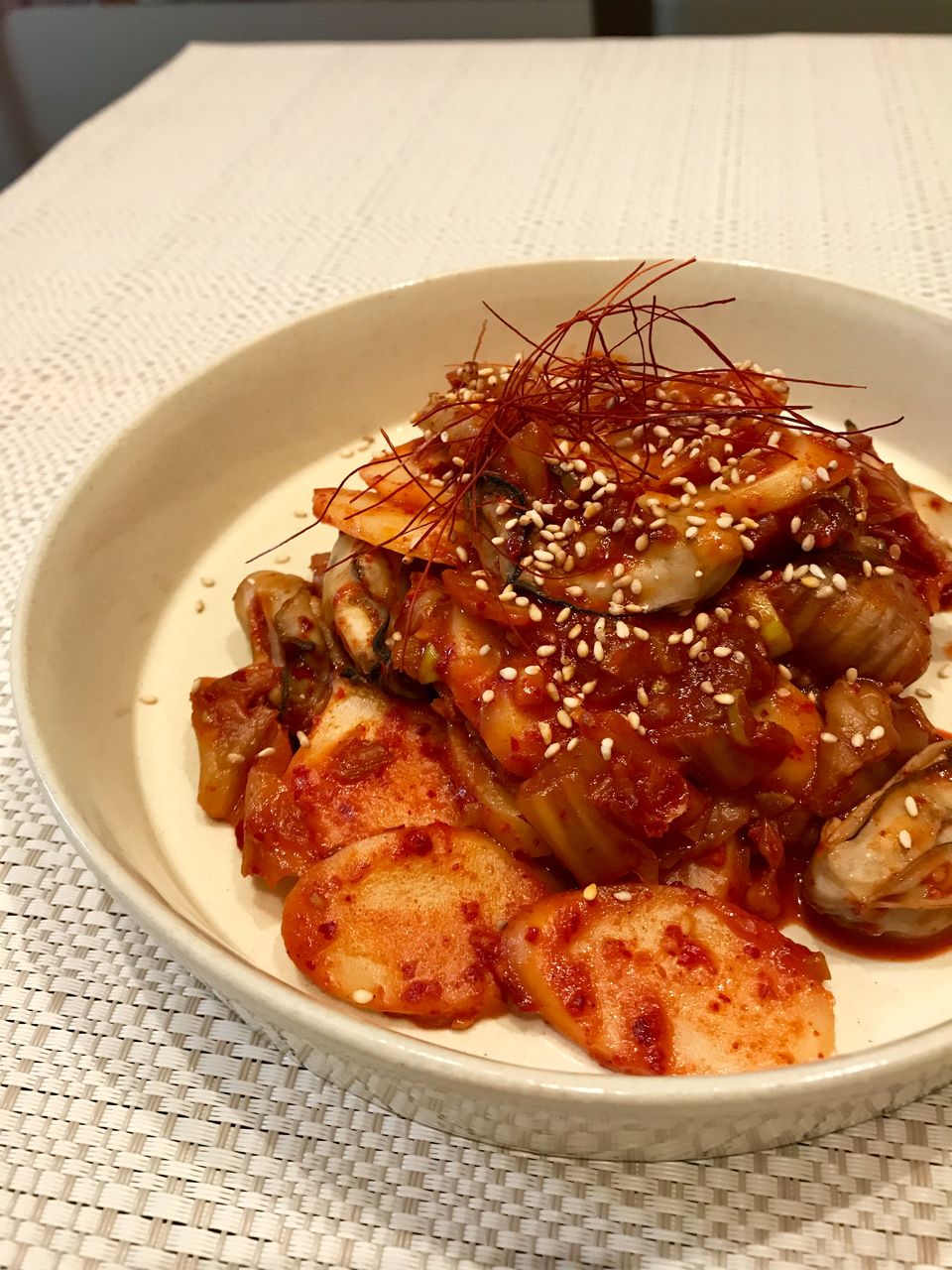 牡蠣が美味しい季節のうちに 牡蠣キムチポックン イェジンさんち 예진의 엄마 손