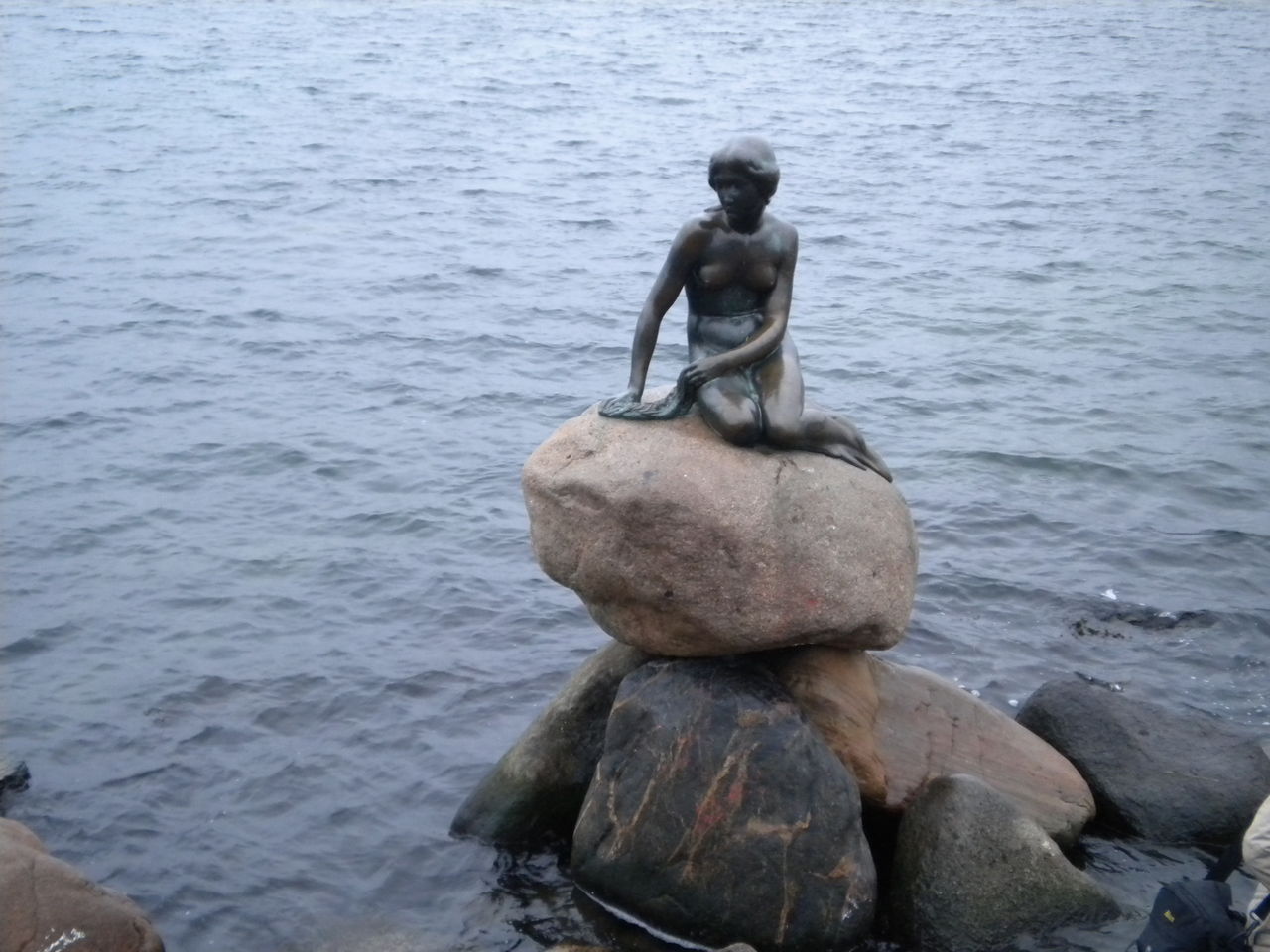 楽しみにしていた 人魚姫像 イェジンさんち 예진의 엄마 손