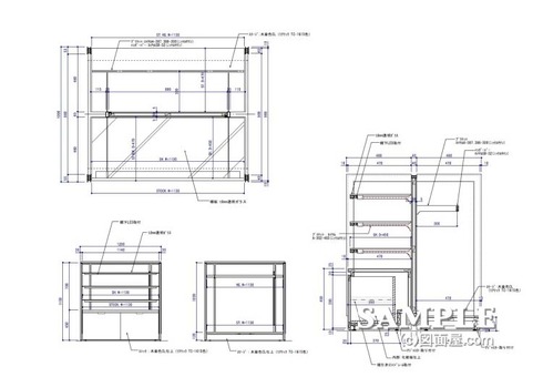 ﾒﾝｽﾞ平場中央什器図