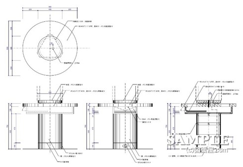 ﾐﾗｰｽﾀﾝﾄﾞ付ﾃｰﾌﾞﾙ1