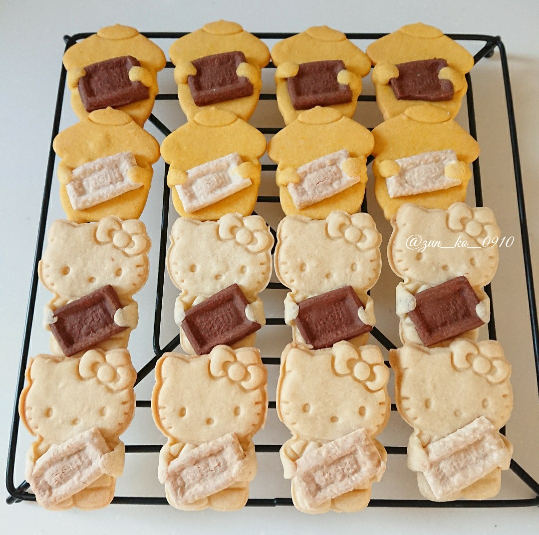 キティちゃんとポムポムプリンの🍪抱っこクッキー🍪 : zunkoの
