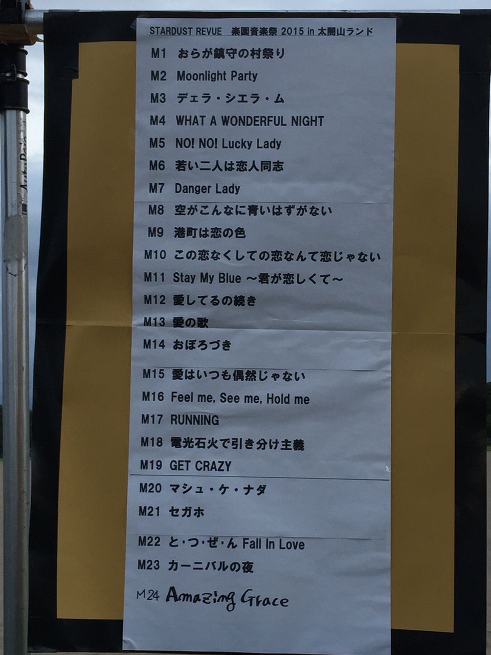 今更ですが・・・スターダストレビュー 楽園音楽祭2015