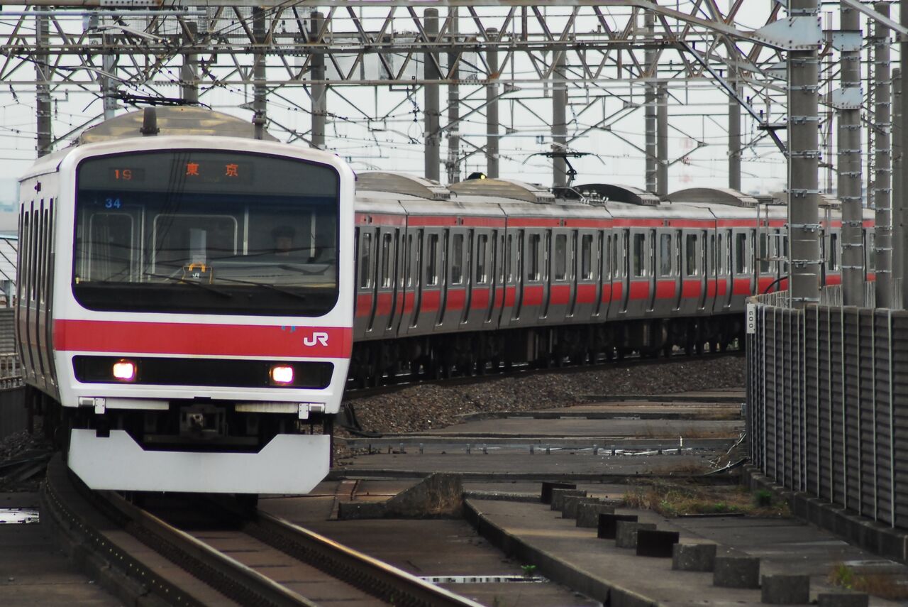 京浜東北線色が見えてる9系ケヨ34編成 京葉線 れいるのおと 京浜東北線色が見えてる9系ケヨ34編成 京葉線 れいるのおと