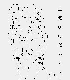 生涯現役だもんでAA(アスキーアート)