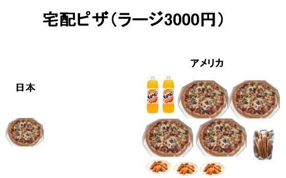 日本とアメリカのピザ価格の違い