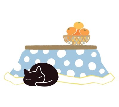 猫とコタツ