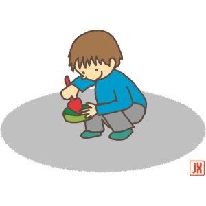 ジャリジャリとした食感にハマって、砂場の砂を食べていた