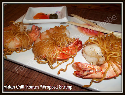 Asian Chili Ramen Wrapped Shrimp