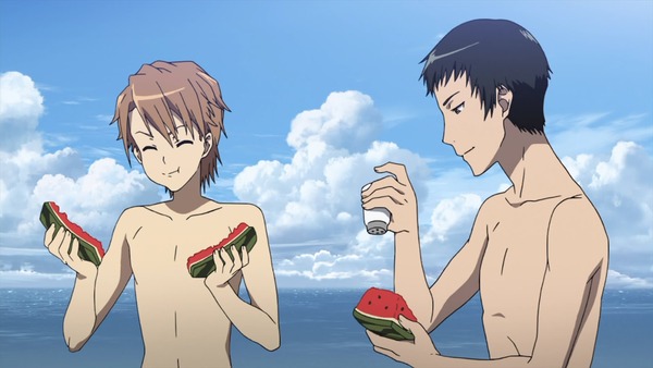 Another Anime 8 - 2 Salt on watermelon