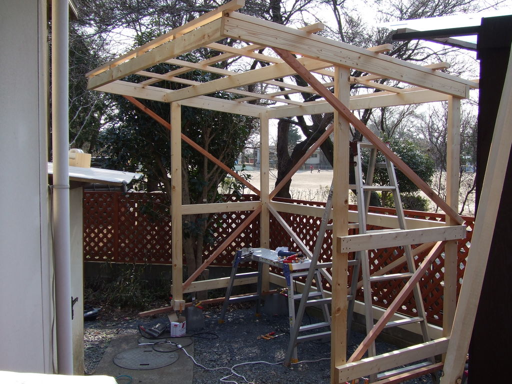 自転車置き場 よかっぺ木工ｄｉｙ 釣り